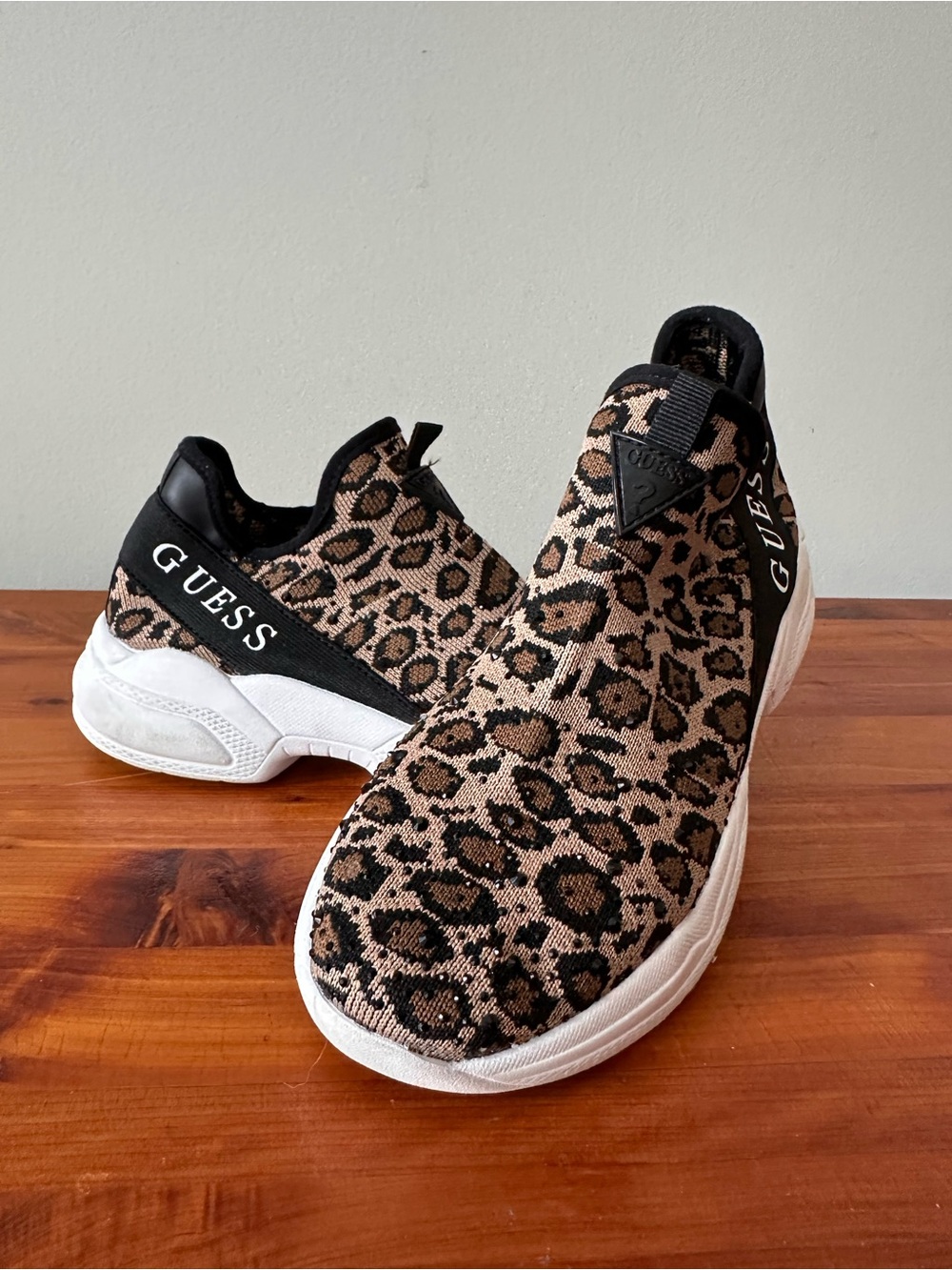 GUESS Leopard-Print Slip-On Sneakers